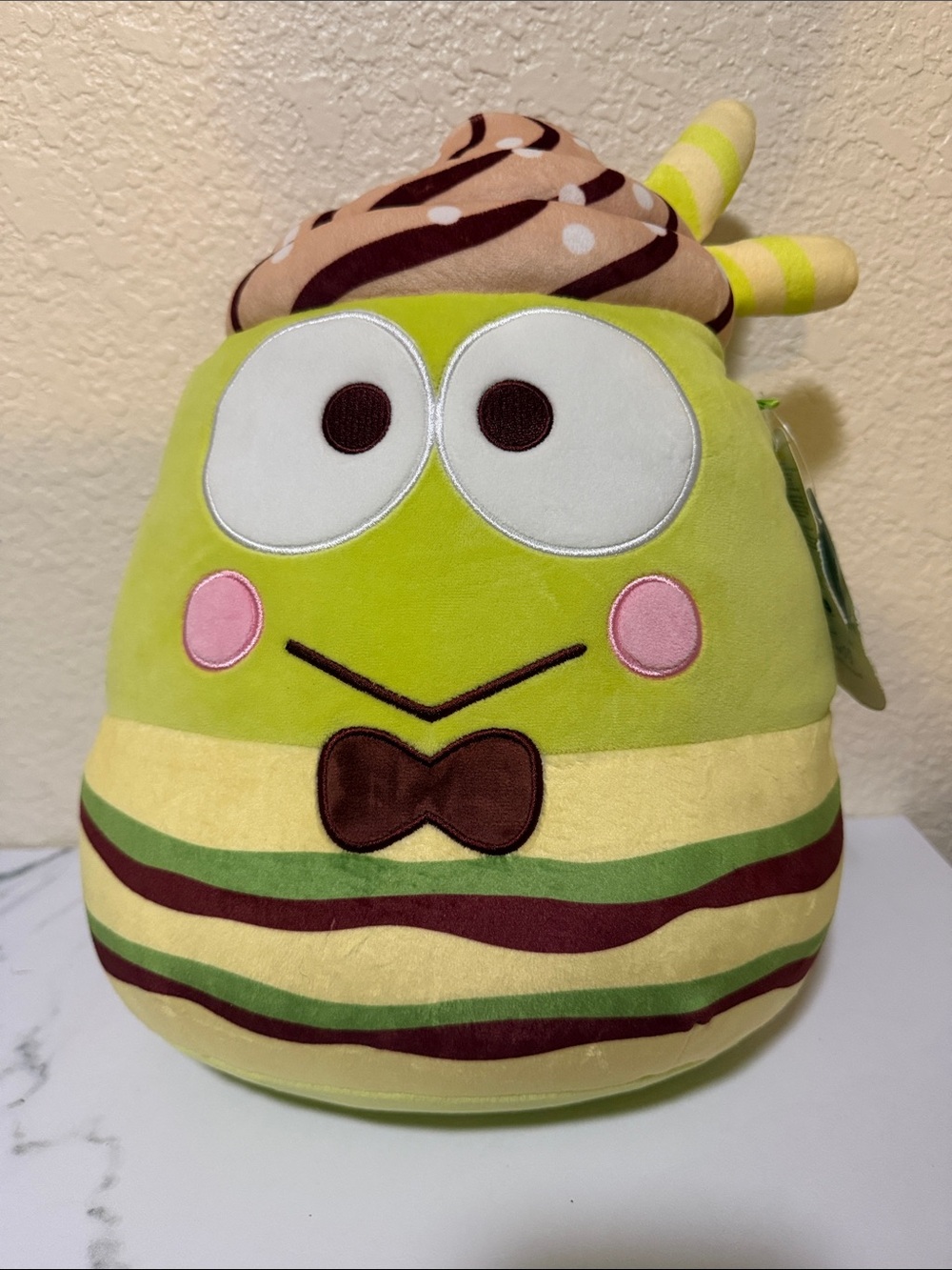 NWT Squishmallows Keroppi Hello Kitty Friends 14” Ice Cream Plush 2023 Sanrio
